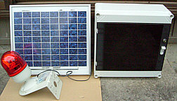 ソーラー電源式簡易出入り警告システム